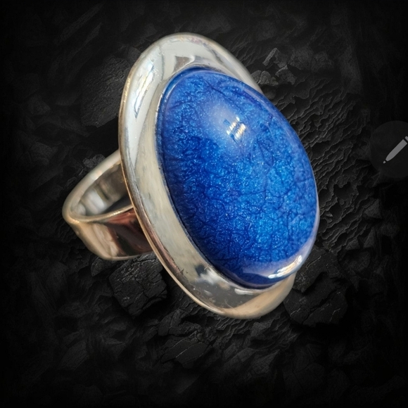 Lapiz Lazuli Ring Size 6 - Picture 1 of 11